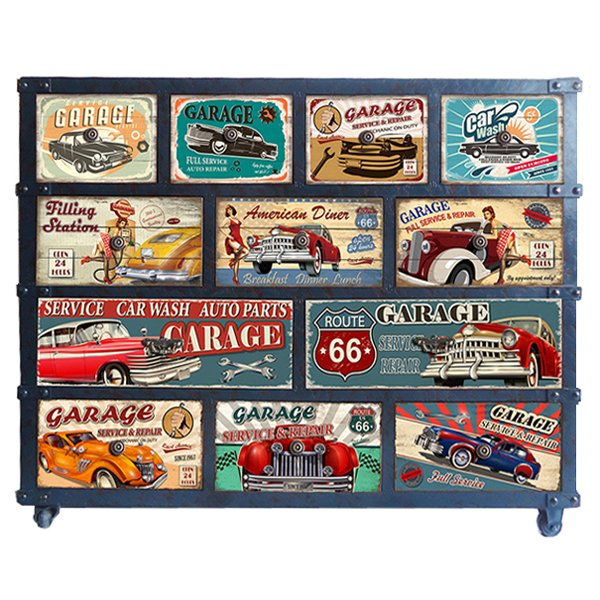 Комод металлический в стиле лофт Loft Retro Car
