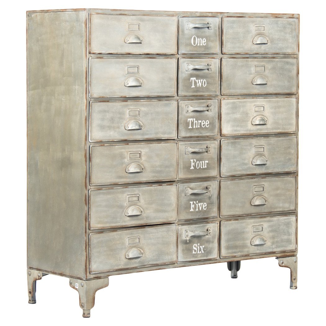 Комод металлический в стиле лофт Oscar Drawer Cabinet