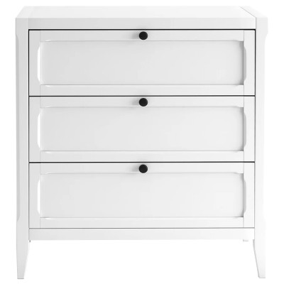 Комод с 3-мя ящиками белый Silva White Chest of Drawers