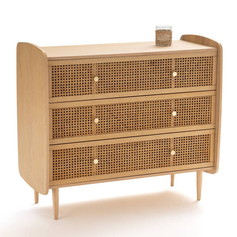 Комод с 3-мя ящиками из плетеного ротанга Aelius Rattan Wicker Chest of drawers