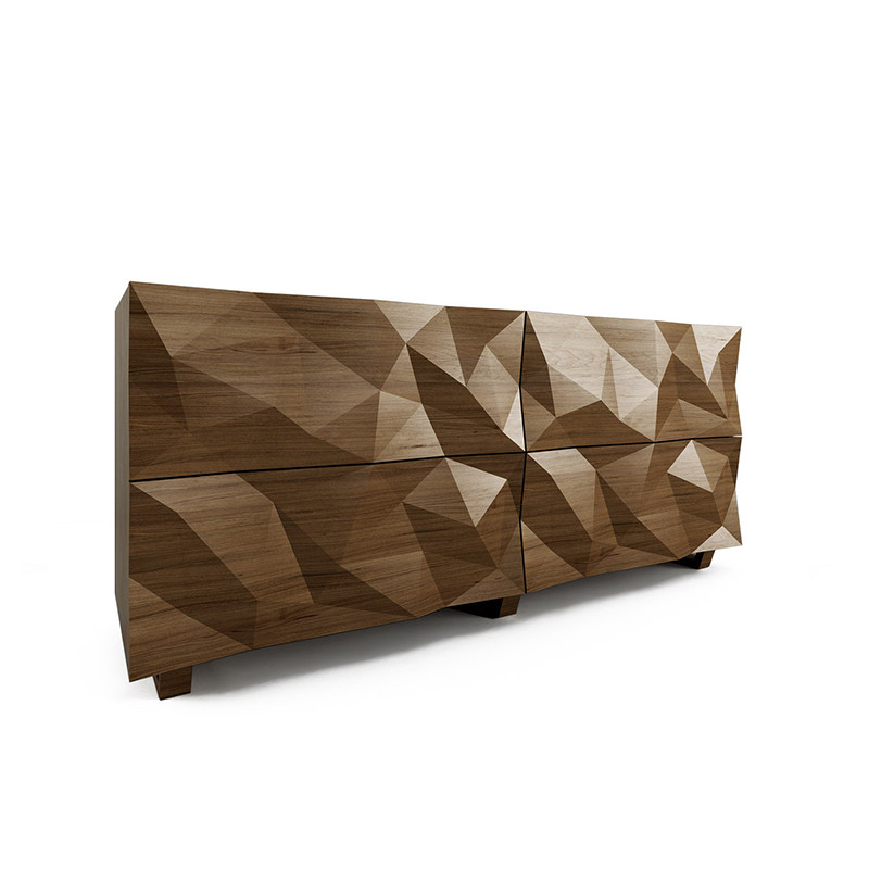 Комод с большими угловыми фигурами, 2 уровня Geometric Greece