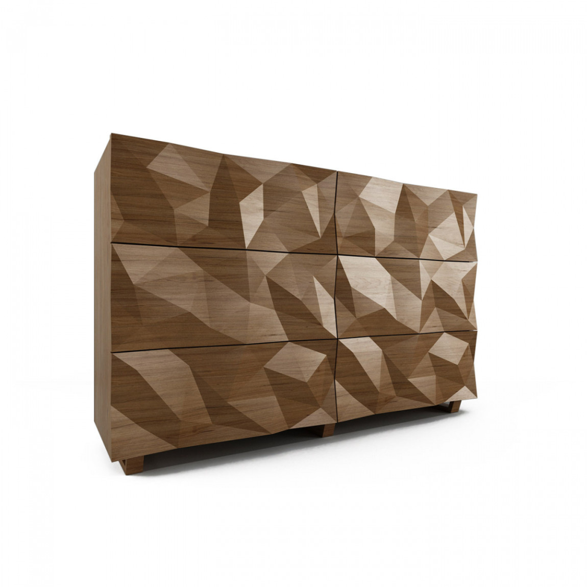 Комод с большими угловыми фигурами, 3 уровня Geometric Greece