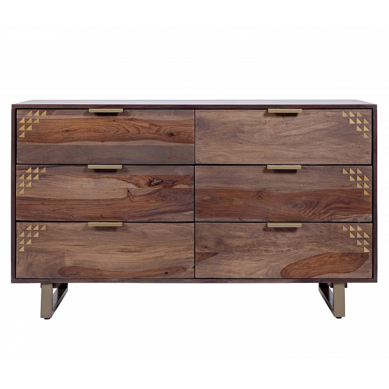 Комод с выдвижными ящиками из массива дерева Шишам Indian Rosewood