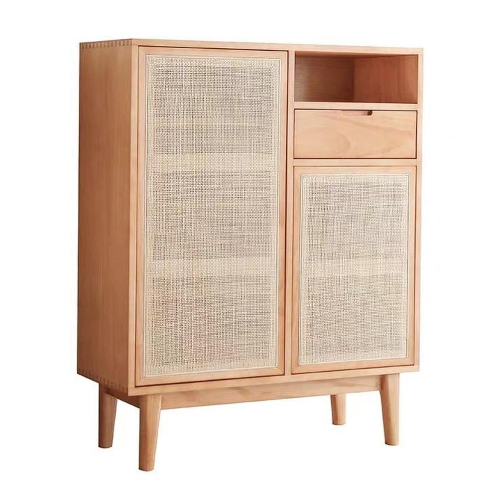 Комод с плетеными дверками и открытой нишей  с ящиком Dora Sideboard