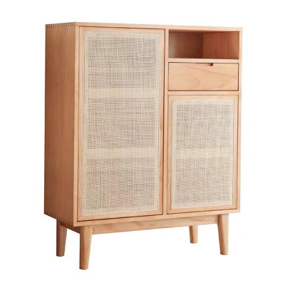 Комод с плетеными дверками и открытой нишей с ящиком Dora Sideboard
