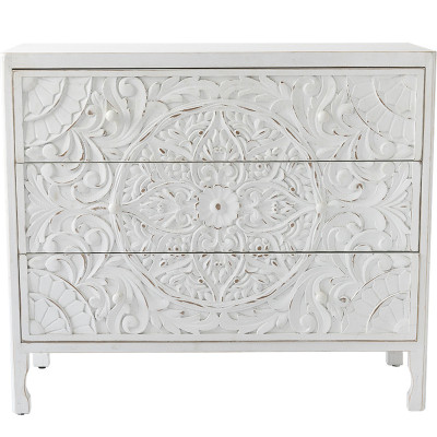 Комод с резным декорированным фасадом Matsi Provence Chest of Drawers Белый