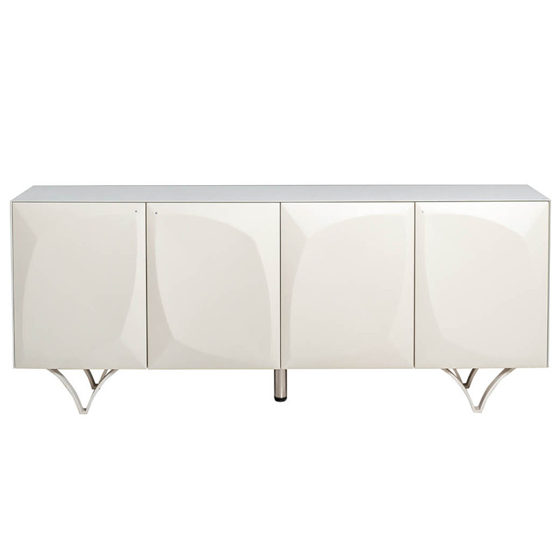 Комод с рельефным фасадом White Orchid Rectangular Белый