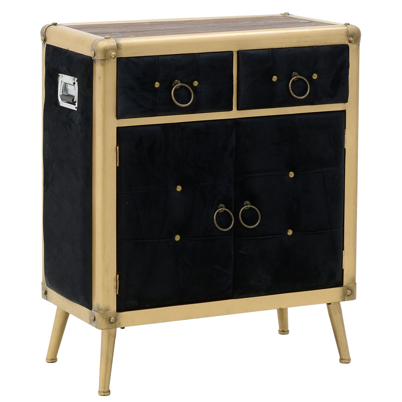 Комод с текстильной обивкой Jokum Chest of Drawers Черный