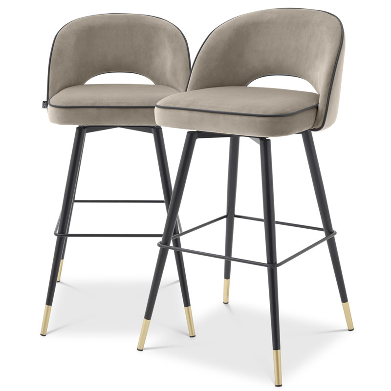 Комплект барных стульев Eichholtz Bar Stool Cliff set of 2 greige