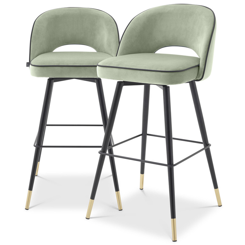 Комплект барных стульев Eichholtz Bar Stool Cliff set of 2 pistache green