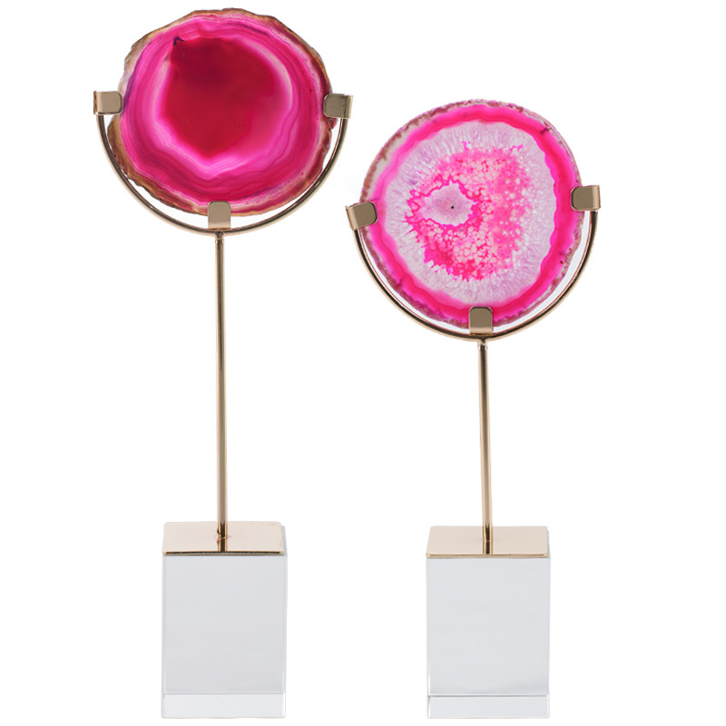 Комплект из 2-х статуэток AGATE DESIGN Pink