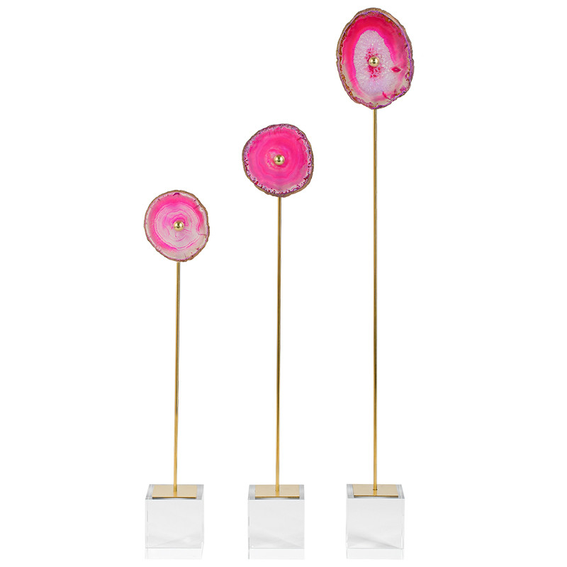 Комплект из 3-х статуэток AGATE DESIGN Pink
