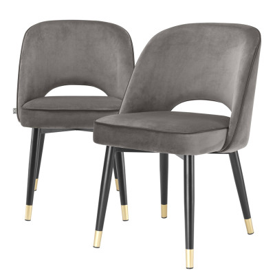 Комплект из двух стульев Eichholtz Dining Chair Cliff set of 2 grey