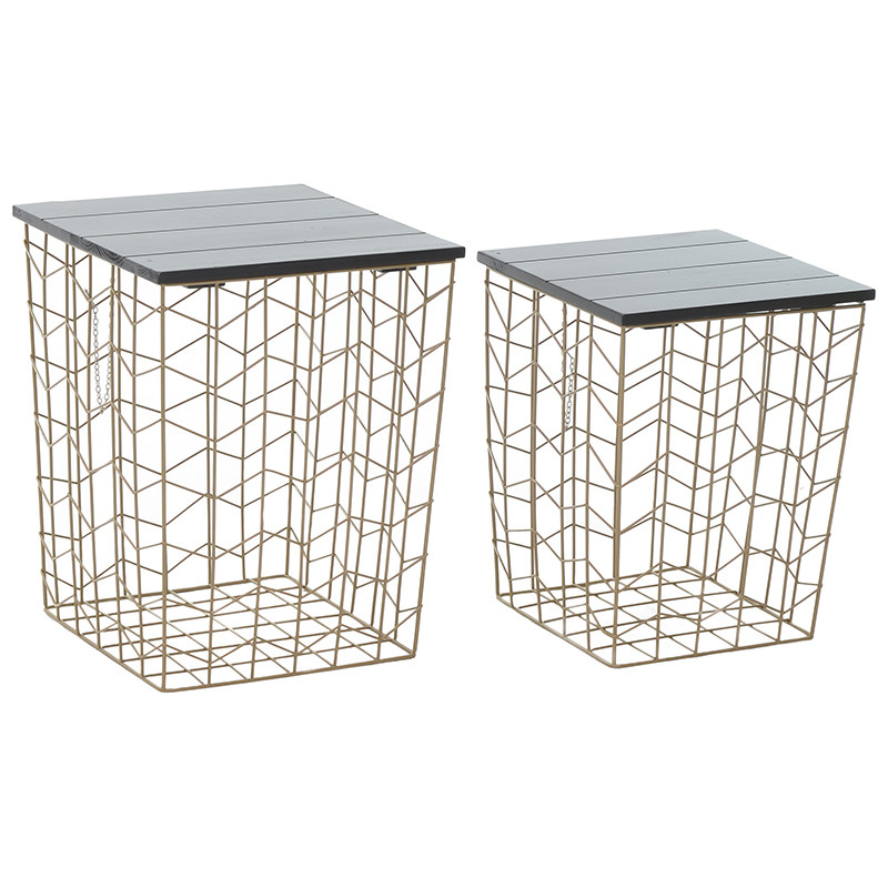 Комплект из приставных столов Wire Basket Side Table