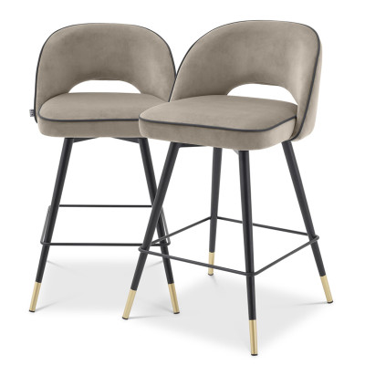 Комплект полубарных стульев Eichholtz Counter Stool Cliff set of 2 greige
