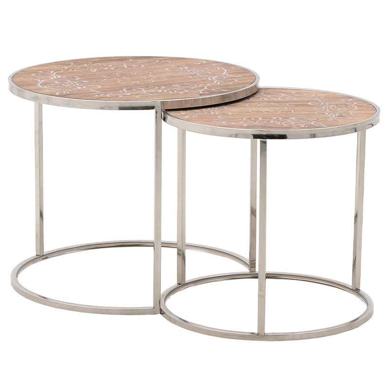 Комплект приставных столиков Malia Round Side Tables