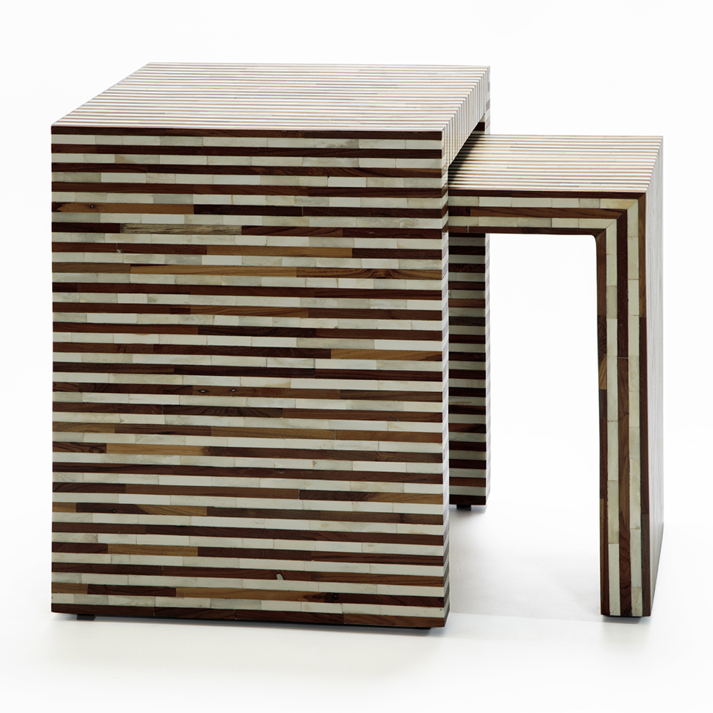 Комплект приставных столиков Stripes Set of tables Beige