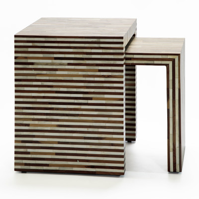 Комплект приставных столиков Stripes Set of tables Beige