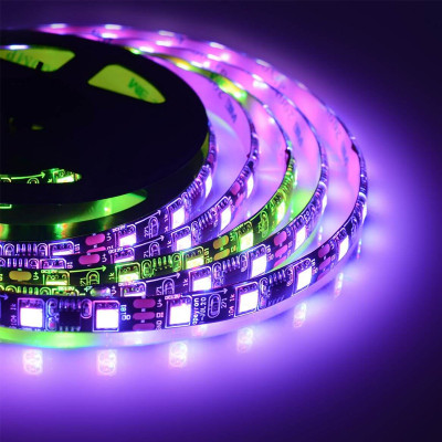 Комплект светодиодной влагозащищенной ленты 14,4W/m 60Led/m 5050SMD разноцветный 5M
