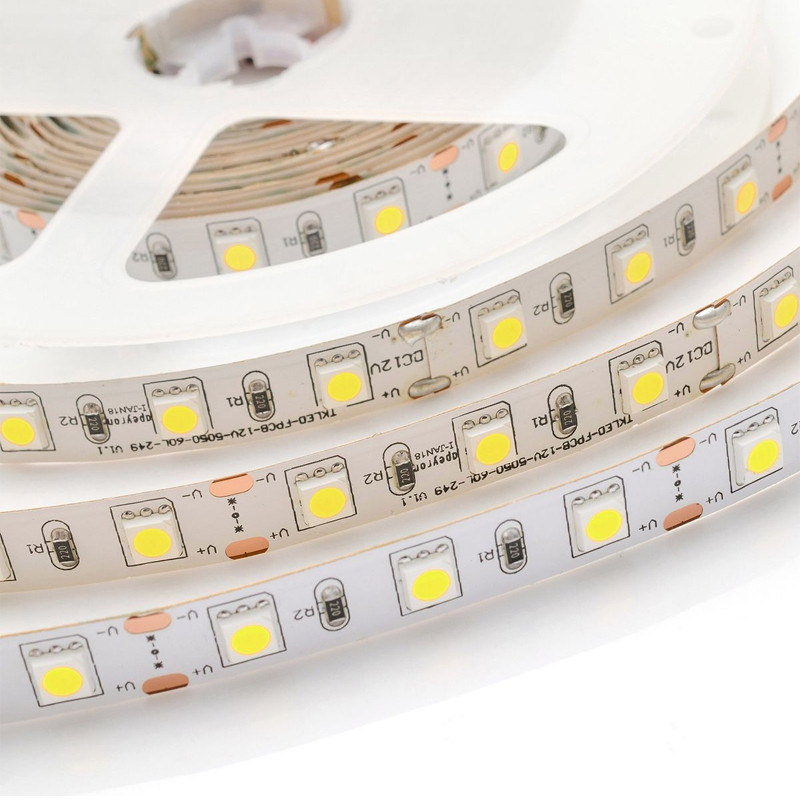 Комплект светодиодной ленты 14,4W/m 60LED/m 5050SMD холодный белый 1M
