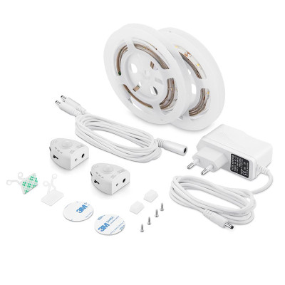 Комплект светодиодной ленты 2,4W/m 30LED/m 2835SMD теплый белый 2х1,2M