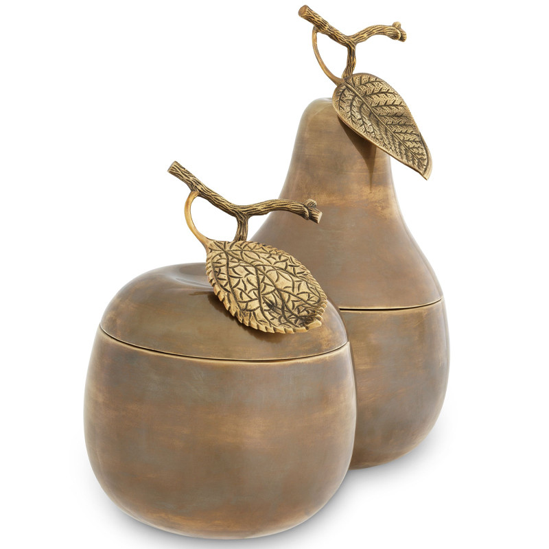 Комплект шкатулок Eichholtz Box Apple & Pear set of 2 brass
