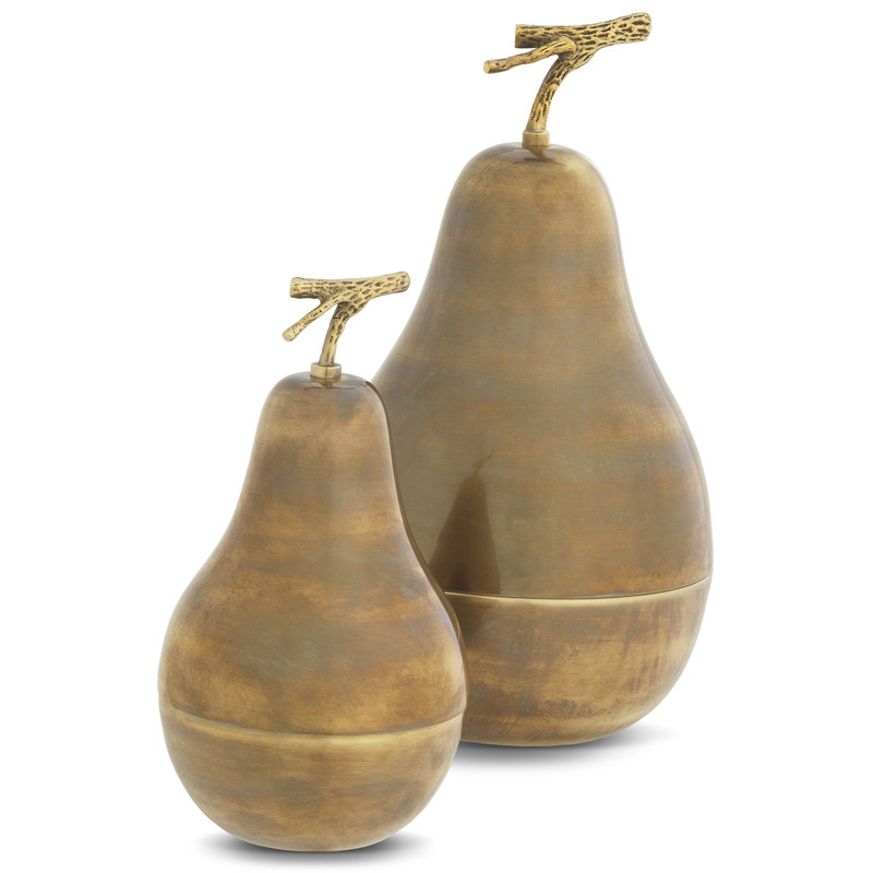 Комплект шкатулок Eichholtz Box Pear Set of 2 brass