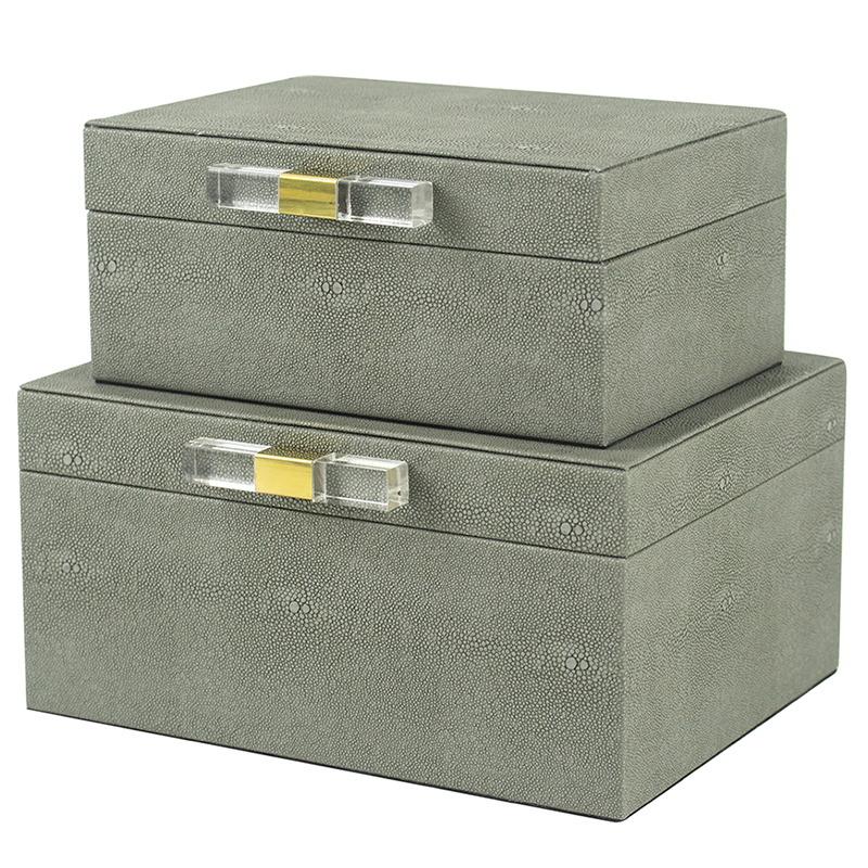 Комплект шкатулок Stingray Skin Gray Boxes