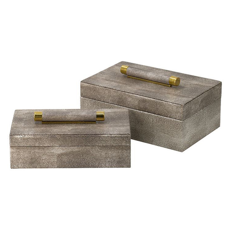 Комплект шкатулок с крышкой  Gray