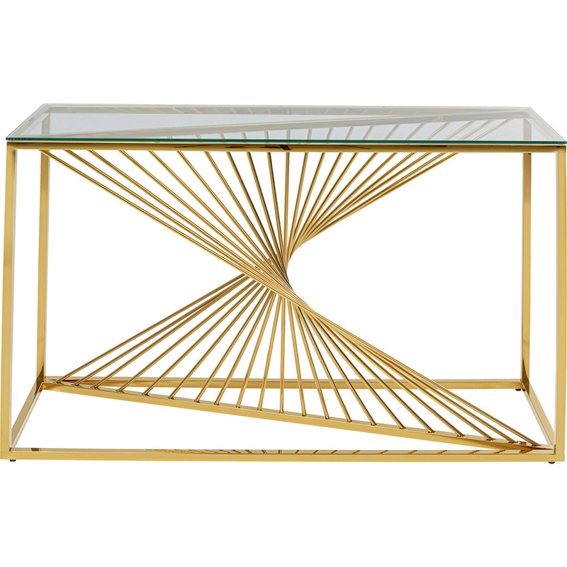 Консоль Golden Whirl with glass surface