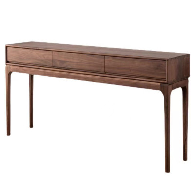 Консоль деревянная прямоугольная с 3-мя ящиками Moon Walnut Furniture