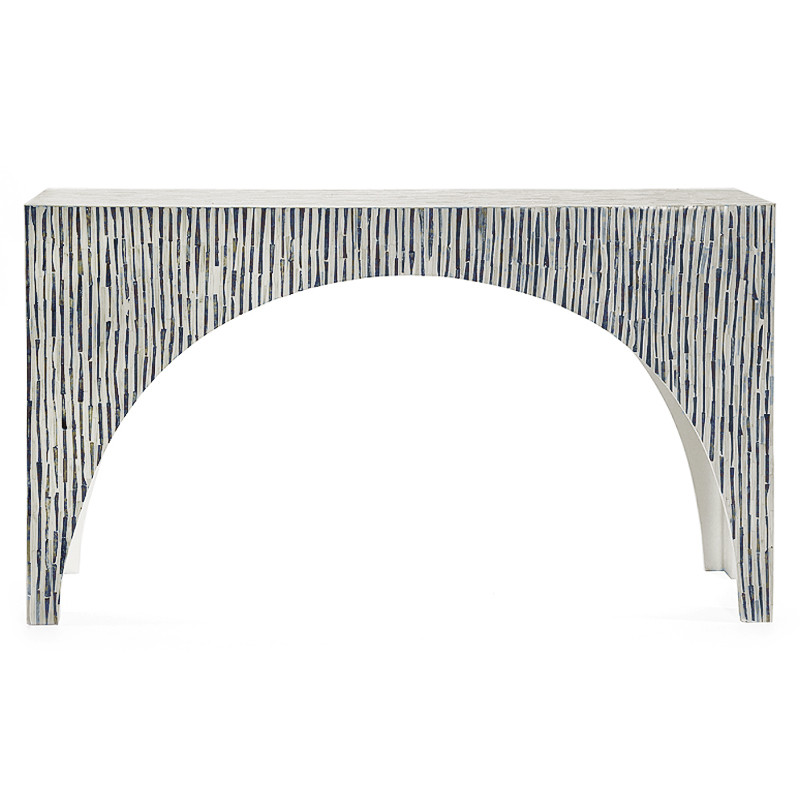 Консоль Дизайнерская Hasle Bone Inlay Console Gray