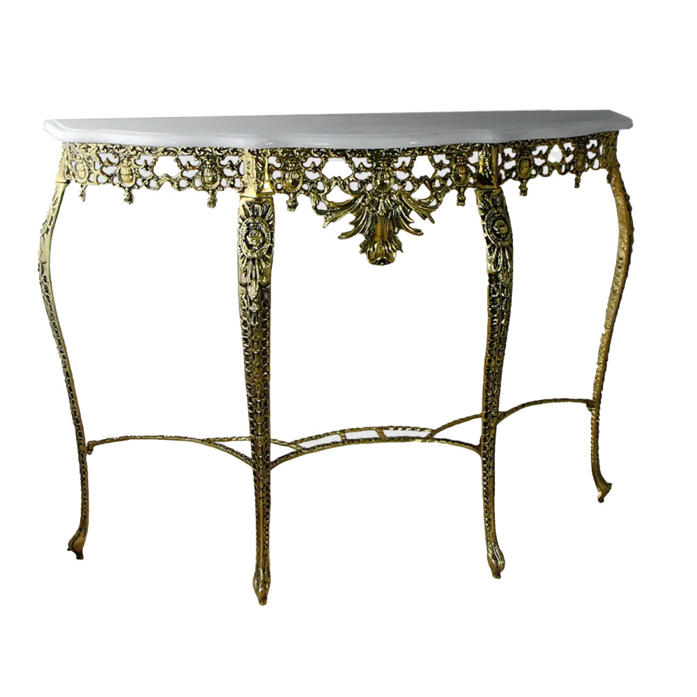 Консоль из бронзы с мраморной столешницей Bronze Console
