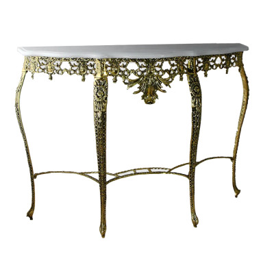 Консоль из бронзы с мраморной столешницей Bronze Console