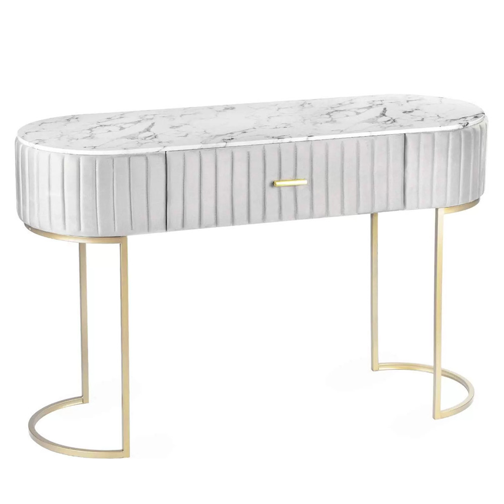 Консоль овальная на золотистых фигруных ножках Wall Console