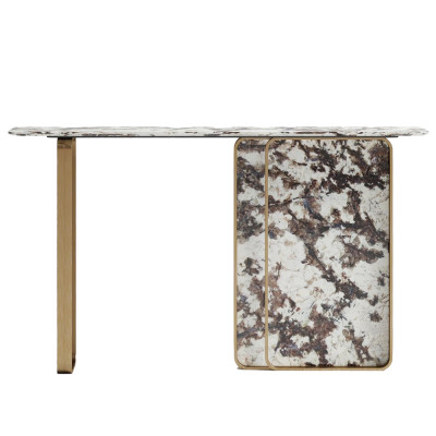 Консоль с прямоугольной мраморной столешницей Vivian Console