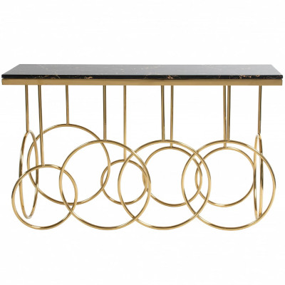 Консоль с чёрной мраморной столешницей Gwendolyn Console