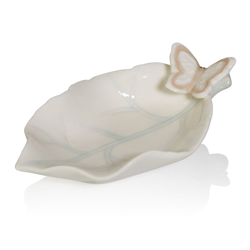 Конфетница Leaf With Butterfly