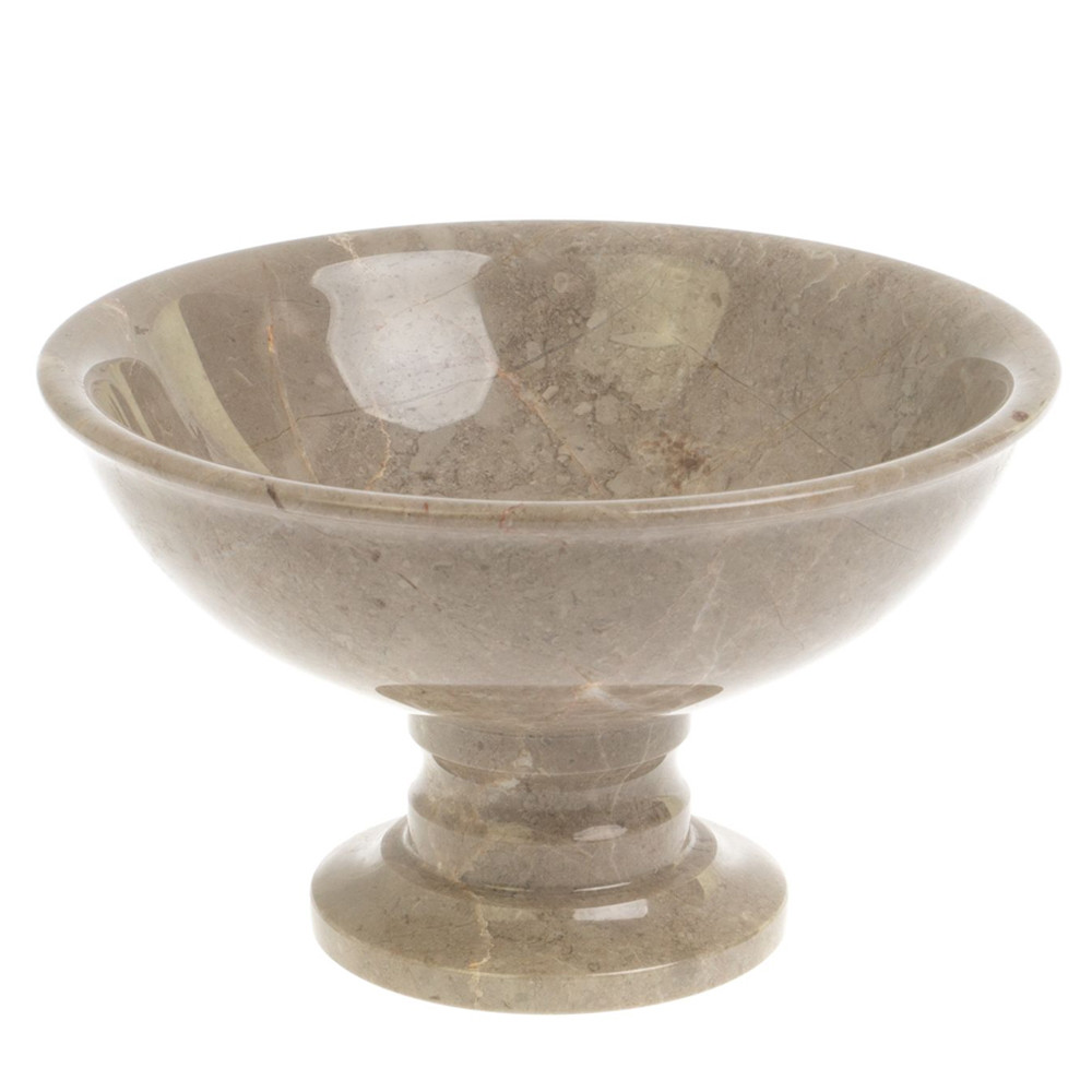 Конфетница из бежевого мрамора Stone Candy Bowl