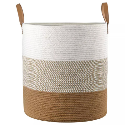 Корзина для хранения с ручками Interlacement Stripes М