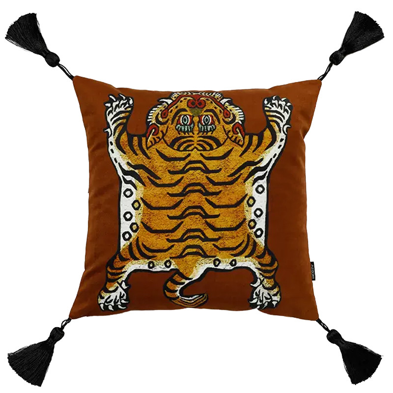 Коричневая Подушка Тибетский Тигр TIBETAN TIGER