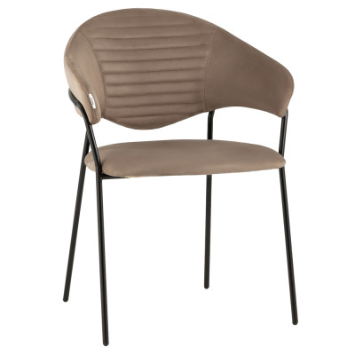 Коричневый стул с обивкой из искусственной замши Alexis