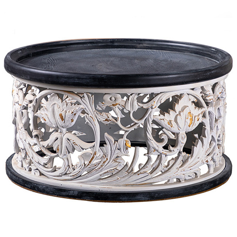 Кофейный стол Fleurette Provence Black White Coffee Table 80