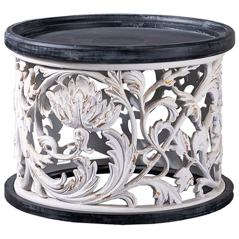 Кофейный стол Fleurette Provence Black White Side Table 63