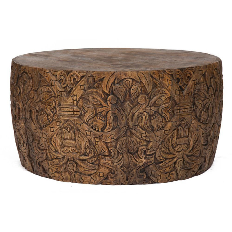 Кофейный стол Indian Carved Mango Tree