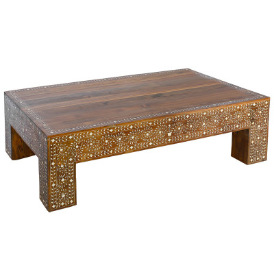 Кофейный стол Wooden Bone Inlay Coffee Table