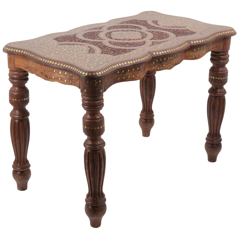 Кофейный стол из дерева с инкрустацией Wooden Bone Inlay Coffee Table