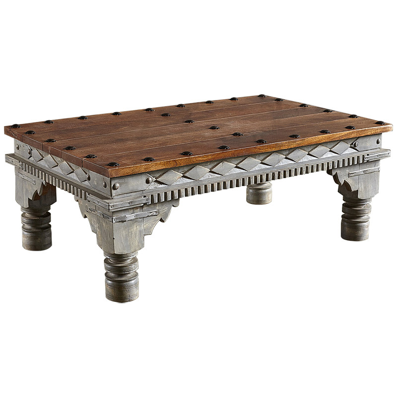 Кофейный стол из массива манго Kerala Grey Mango Coffee Table