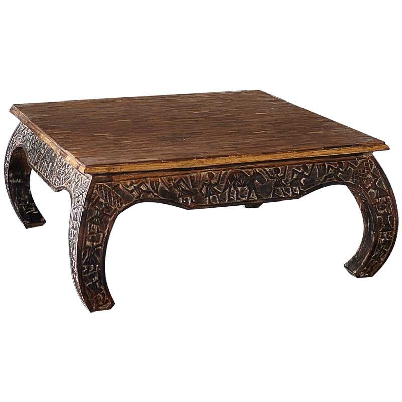 Кофейный стол из массива тропического дерева Aalia Grey mango Coffee Table