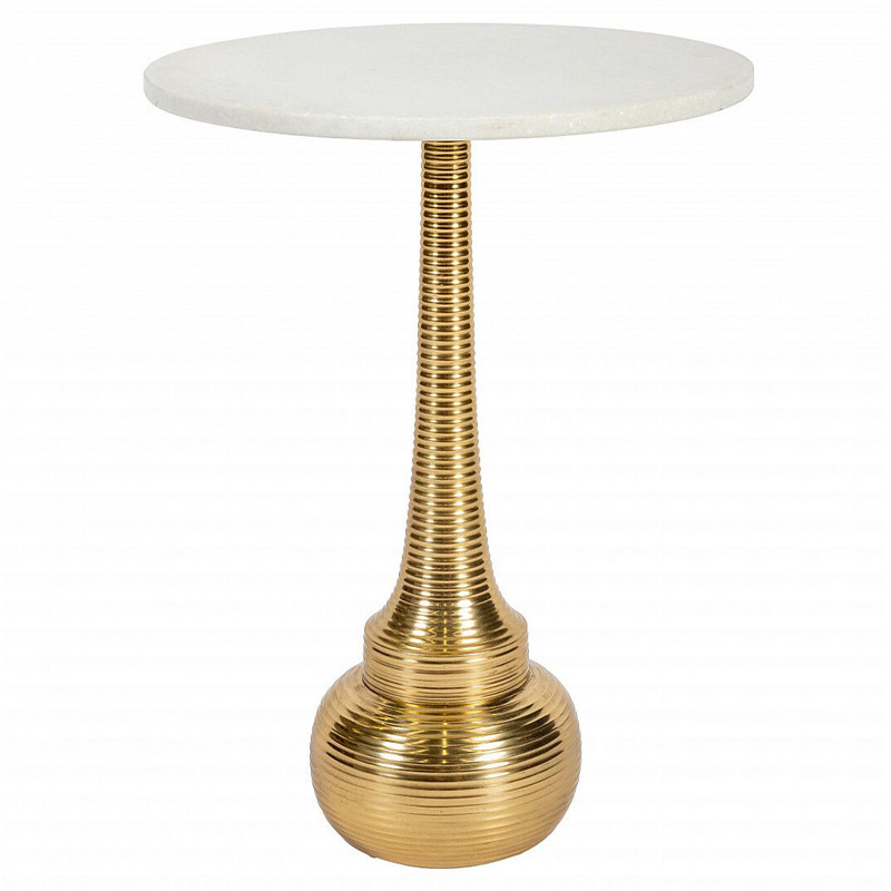 Кофейный стол с белой столешницей из мрамора Table White Marble